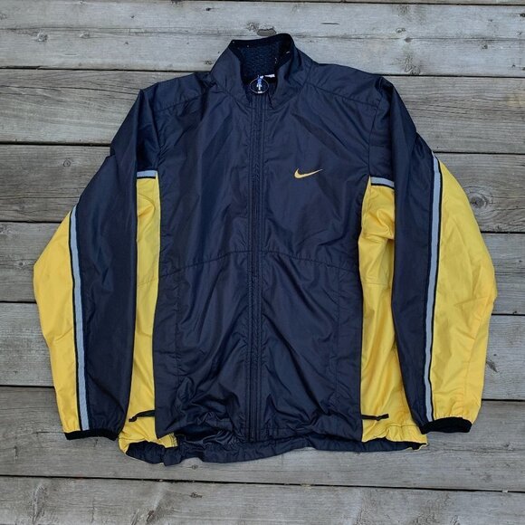 Vintage 90s Nike Jacket 'Varsity Yellow' Medium - Picture 1 of 14
